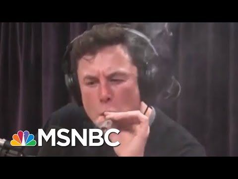 Tesla CEO Elon Musk Smokes Weed During Joe Rogan Podcast Interview | Velshi &amp; Ruhle | MSNBC