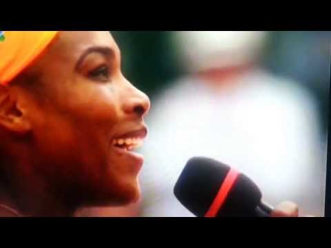 Serena Williams wins French Open speaks French